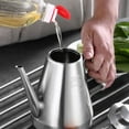 thumbnail image 4 of CSCHome Stainless Steel Oil Pot Long Spout No Loss of Cover Drip Free 32oz Oil Pot for Home Kitchen, 4 of 7