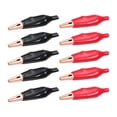 thumbnail image 4 of HUGFEGWE 10 Pcs Pinces Crocodile 10A, Pinces de Test Électriques Crocodile Jumper avec Couvercle Isolant Protecteur Rouge et Noir CA919-116341, 4 of 8