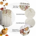 thumbnail image 6 of Shower Curtains for Bathroom-36"x72",Fall Eucalyptus Leaves Retro Linen Waterproof Bath Curtain Grommet Shower Curtain Set, 6 of 7