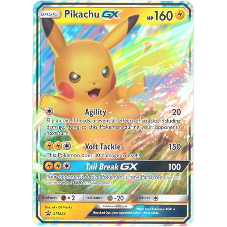 Pokemon Card Promo #SM232 - PIKACHU GX (holo-foil)(JUMBO Oversize - 8 inch)