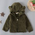 thumbnail image 3 of Girls Boys Toddler Fleece Hooded Jacket Coat Winter Warm Coat Jackets For Baby Girls Boys Sweatshirt Outwear Clothes Zipper Up, 3 of 11