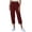 Wine, variant on Admvng Linen Capri Pants for Women Elastic Waist Summer Casual Comfortable Cropped Pants