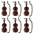 thumbnail image 1 of Miangastore Mini Musical Instrument Decorations Mini Plastic Violin Coffee 6Set 3.2X1.2X0.2In, 1 of 8