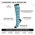 thumbnail image 3 of Lsque Best Dad Ever Pattern Sport Compression Socks for Men & Women 15-20 mmHg Knee High Nurse Pregnant Running Medical and Travel Athletic, 3 of 6