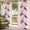 Pink, variant on 1 Panel Outdoor Curtains for Patio Waterproof 54"x84", Valentine's Day Weatherproof Privacy Outsides Curtains, Pink Roses Floral Romantic Striped Grommet Thermal Drapes for Cabana Porch Pergola