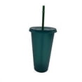 thumbnail image 2 of Gobelet avec Couvercle et Paille Bouteille Réutilisable en Plastique PP pour Boisson Froide Café Jus Smoothie, 2 of 7