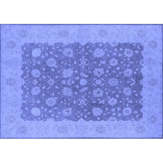 Ahgly Company Indoor Rectangle Oriental Blue Traditional Area Rugs, 2' x 5'