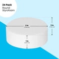 thumbnail image 4 of 24 Pack Foam Circles for Crafts - 3 Inch Round Polystyrene Discs Foam for Crafts and DIY Projects (1 Inch Thick, White), 4 of 8