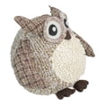 thumbnail image 3 of 12" Charming Brown Plaid Owl w/ Textured Ivory Plush Table Top Christmas Figure, 3 of 3