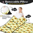 thumbnail image 3 of Sunflower and Bud Yellow Pattern Teens Toddler Nap Mat with Pillow, Sleeping Mat Bag for Preschool Daycare 59"x22", 3 of 6
