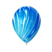 Way to Celebrate! 12" Blue Latex Marble Balloons Birthday Party Decoration, 8 Count