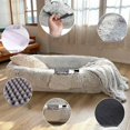 thumbnail image 3 of Human Dog Kennel Plush Round Pet Kennel Dog Bed Winter Warm Sponge Dog Pads Pet Supplies Pet Mattresses ShopWise Round, 3 of 12