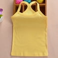 thumbnail image 6 of HAOTAGS Tank Tops for Toddler Girls Casual Summer Outdoor Cotton Tank Tops Yellow Size 6 Years, 6 of 7