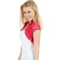 thumbnail image 4 of Fashion Secrets Juniors Short Sleeve Lace Bolero Shrug Cardigan (Juniors'medium, Polka Dots Red), 4 of 5