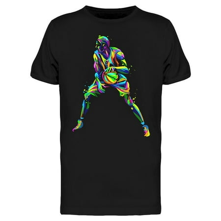 Multicolor Basketball Player Tee Men's -Image by