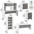 thumbnail image 3 of Echo 72W Desk and Credenza Set with Storage in White & Gray - Engineered Wood, 3 of 6
