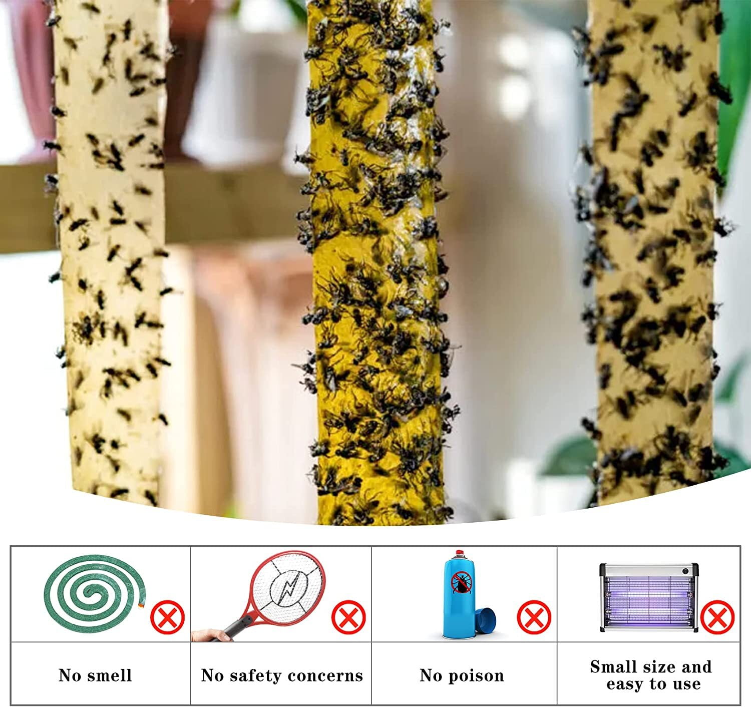 Giant Sticky Fly Trap Roll — MAX Strength — Outdoor / Indoor — Non