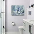thumbnail image 5 of Farmhouse Bathroom Decor Wall Art Rustic Floral Butterfly Pictures Just Breathe Flower Canvas Painting Blue Framed Artwork for Living Room Bedroom Kitchen 16''''x12'''', 5 of 6