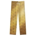 thumbnail image 4 of Yellow Brick Stone Wall Sunlight Winter Female Pants Flannel High Waist Women Pants Lady Warm Straight Leg Plush Trousers, 4 of 7