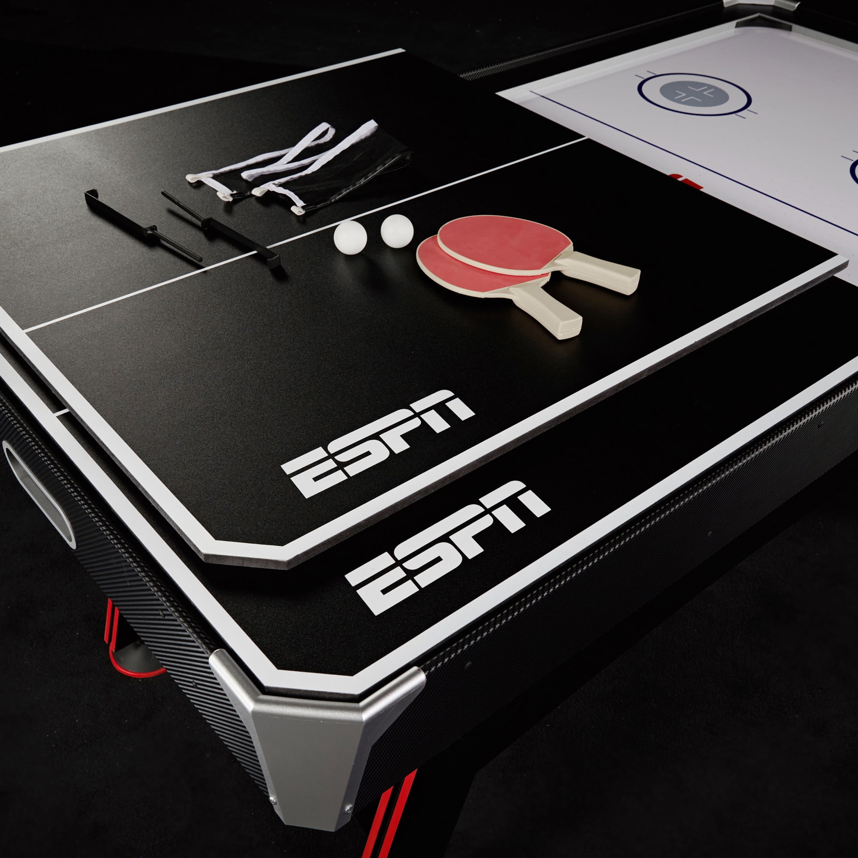 ESPN 72 Inch Air Powered Hockey Table with Table Tennis Top & In ESPN 72 Inch Air Powered Hockey Table with Table Tennis Top & In Rail Scorer Walmart