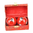 thumbnail image 3 of ziyahi Portable Baoding Balls with Storage Box dexterity massager finger exercise massage Baoding balls Durable for Kids Elderly Parents Red Tai Chi, 3 of 9
