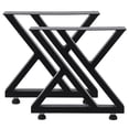 thumbnail image 3 of Garvee Metal Table Legs,17.7"x15.7",Heavy Duty Modern Table Legs with 4 Adjustable Foot Pads for Dining,Coffee,Writing,Garden Tables,Set of 2,Black, 3 of 8