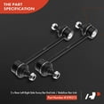 thumbnail image 5 of A-Premium 6 x Front and Rear Sway Bar Links Stabilizer Bar Links & Ball Joints, Compatible with Toyota Camry 1997-2001, Avalon, Solara & Lexus ES300, RX300, Replace # K9499, K90311, K90312, K90313, 5 of 8