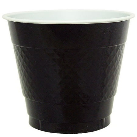 Plastic Trophy Cups - Hanna K Plastic Cups, 9 Oz, BlacK , 50 Ct