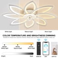 thumbnail image 3 of NACATIN White Reversible Ceiling Fan with Remote Control, 3 of 8