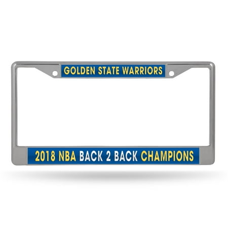 National Champions License Plate - Golden State Warriors Official NBA 2018 National Champions License Plate Frame Laser by Rico 387332