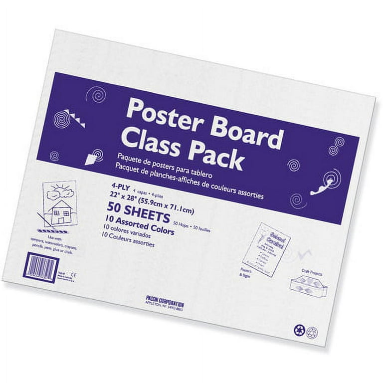 Pacon Poster Board Class Pack - Board and Banner - 22 Pacon Poster Board Class Pack - Board and Banner - 22