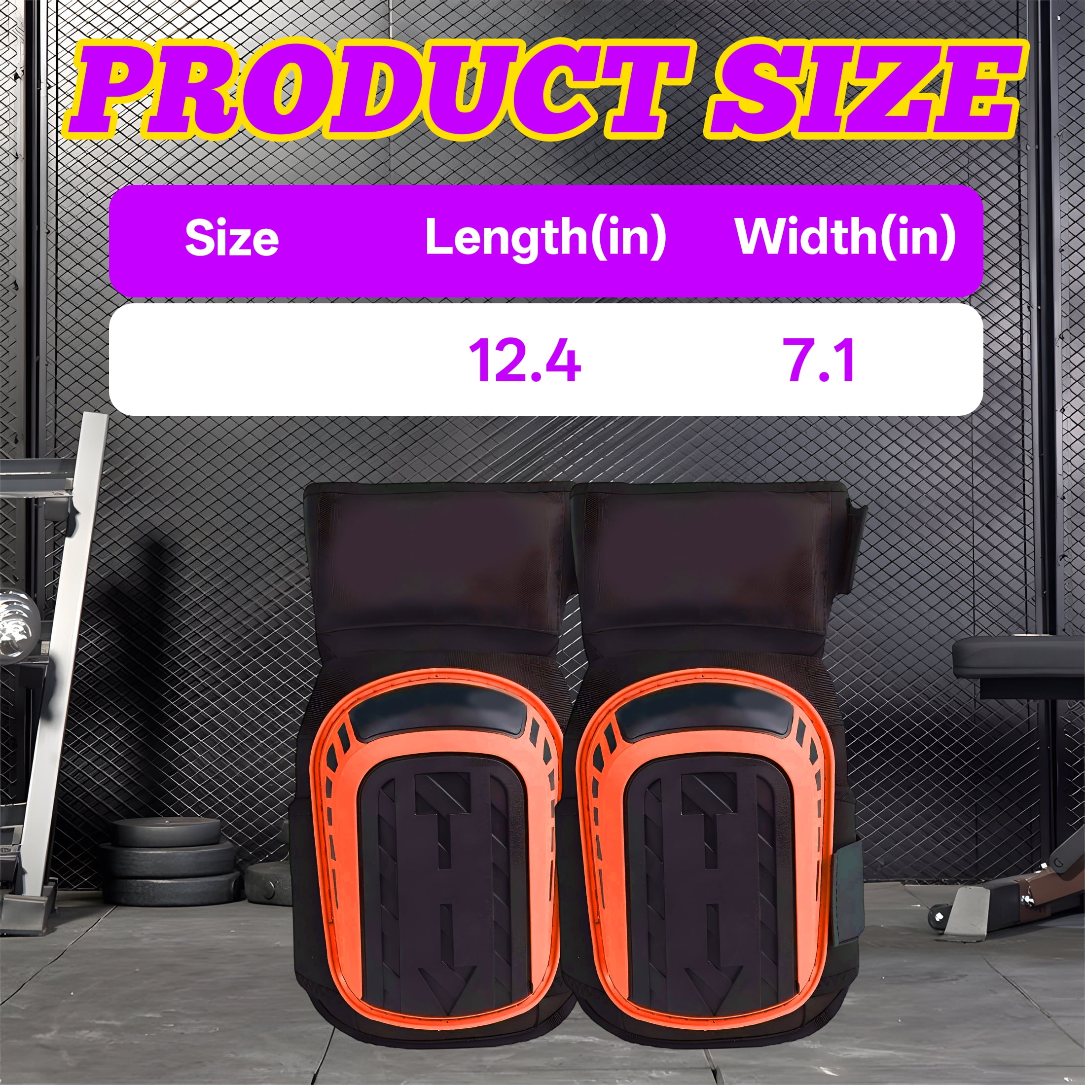 BESTSKY 2Pcs Knee Pads,Waterproof and Wear-Resistant Knee Pads for Work,Hard Shell Impact Resistant Knee Pads for Gardening,Orange