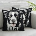thumbnail image 3 of GOSMITH  Yes I Herd You, Funny Border Collie Throw Pillow, Multicolor, 3 of 5