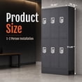 thumbnail image 3 of KAER Metal Locker, 6 Door Storage Locker with Hook, Storage Cabinet for Home, Office, Gym, Workshop-Gray, 3 of 8