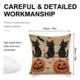 thumbnail image 2 of Cats pumpkins Halloween Linen toss pillowcase decoration pillowcase gifting preferred 18x18 inch cushion cover sofa pillowcase sofa bedroom living room car, 2 of 5