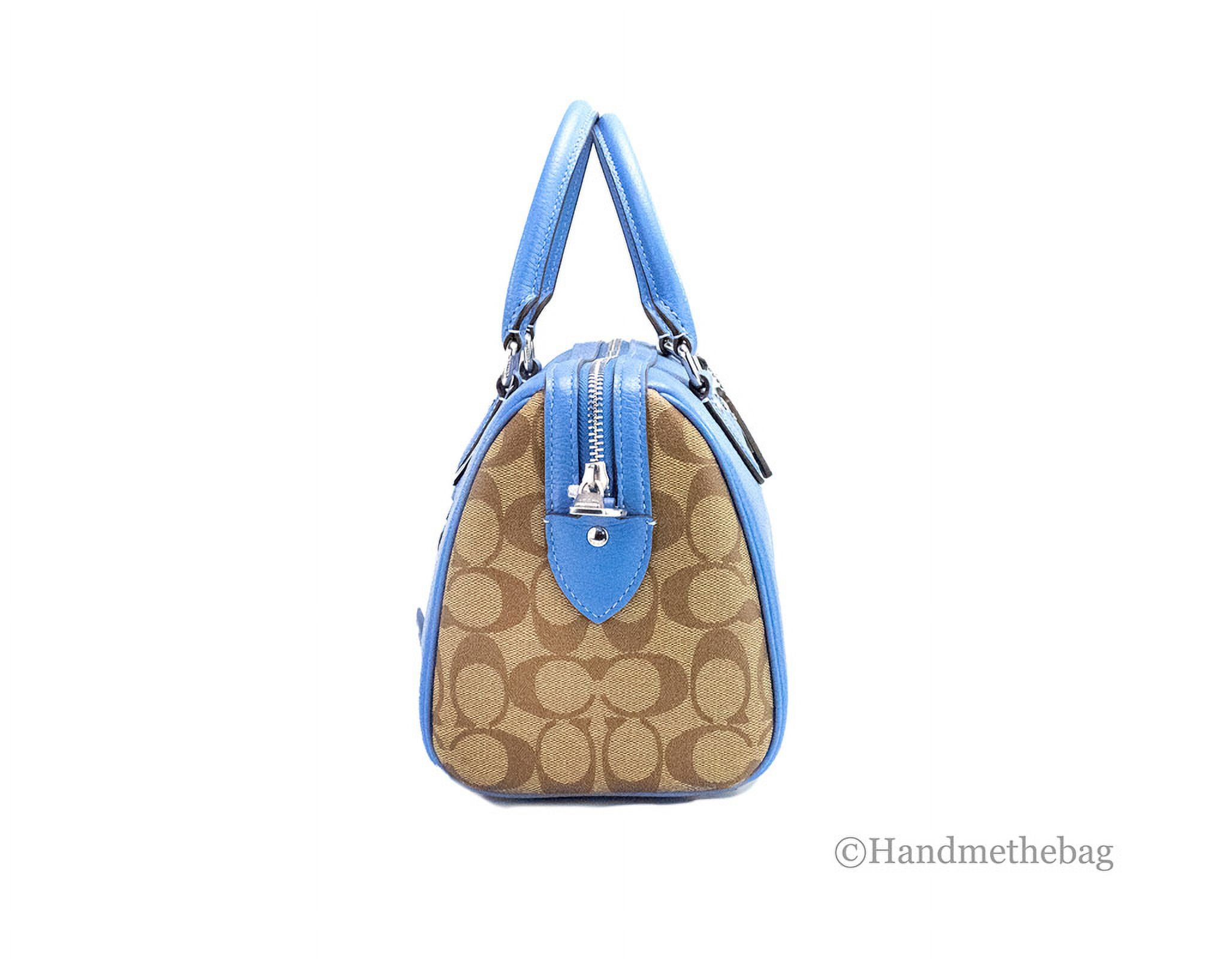 Coach - Brandclub - (CJ592) Rowan Mixed Racer Blue Canvas Leather 