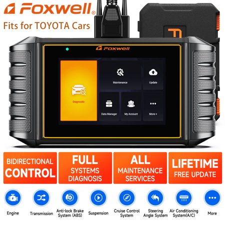 FOXWELL NT710 OBD2 Scanner Automotive Bidirectional Diagnostic Scan Tool All System Scanner ECU Coding All Reset Functions All OBD2 Modes Car OBDII Code Reader,Upgraded of NT510E, 5.5 inch Touchscreen