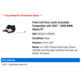 thumbnail image 2 of Front Left Door Latch Assembly - Compatible with 2007 - 2008 BMW Alpina B7, 2 of 2