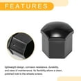 thumbnail image 5 of Unique Bargains 20 Pcs Wheel Lug Nut Bolt with Clip Rims Tire Nut Screws Dust Cap Cover Nut Protection Plastic 19mm Matte Black, 5 of 7