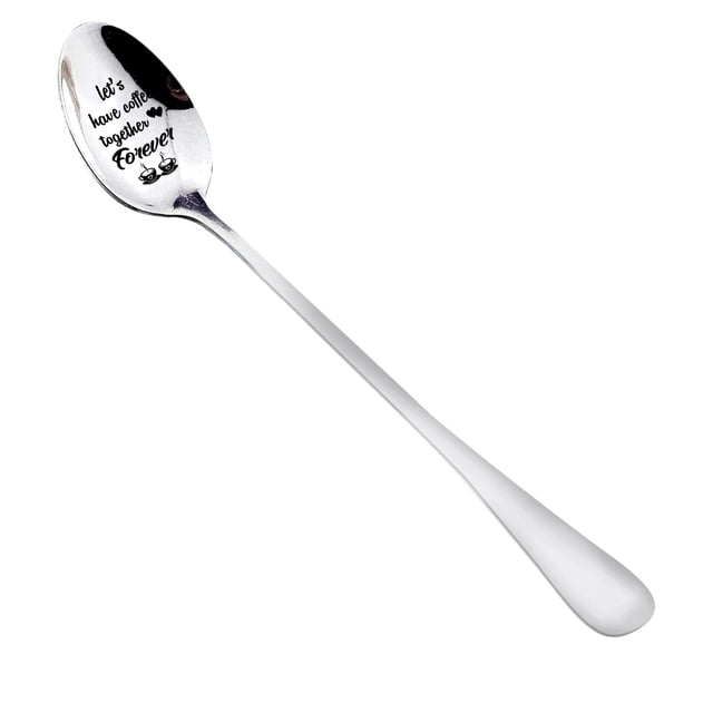 Coffee Accessories for Coffee Bar Stainless Steel Milk Coffee Spoons Dessert Ice Cream Fruit Spoon Teaspoon Accessories Tableware Gift Coffee Spoons for Coffee Bar Milk Bar Ice Cream