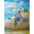 thumbnail image 2 of West, Ronald 12x14 Gold Ornate Wood Framed with Double Matting Museum Art Print Titled - On Our Way, 2 of 4
