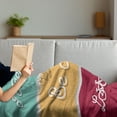 thumbnail image 3 of Saying Soft Flannel Fleece Throw Blanket, Motivation Text Words with Bike Outline Elements and Line Art Colorful, Cozy Plush for Indoor and Outdoor Use, 70" x 90", Multicolor, by Ambesonne, 3 of 5