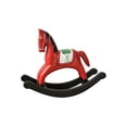 thumbnail image 2 of Personalized Wooden Rocking Horse Ornament 8.66in Thick Wood Hand-Painted Retro Style Balanced Base Interactive Decor Symbolizes Good Luck Gift for New Year Housewarming Grand Opening, 2 of 6