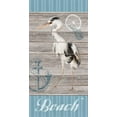 thumbnail image 2 of Appleman, Sam 18x32 White Modern Wood Framed Museum Art Print Titled - Beach Heron, 2 of 4