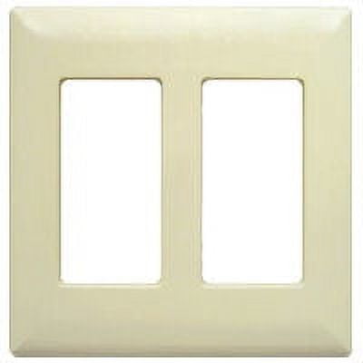 Pass & Seymour Mobile Home/RV Almond Double Snap On Plate