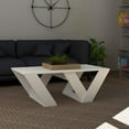 thumbnail image 2 of JV Home Pipra Collection 43 Inch Grand Coffee Table with Tray Stylish | Modern Rectangle Coffee Table for Living Room (White), 2 of 7