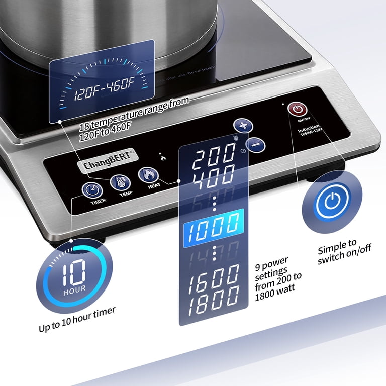 ChangBERT Induction Cooktop Portable Burner, 1800W photo 3
