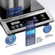 ChangBERT Induction Cooktop, Commercial Grade Portable Cooker, Large 8” Heating Coil, Premium Stainless Steel Countertop Burner with NSF Certified, 10 Hours Timer Powerful 1800W Professional Hot Plat
