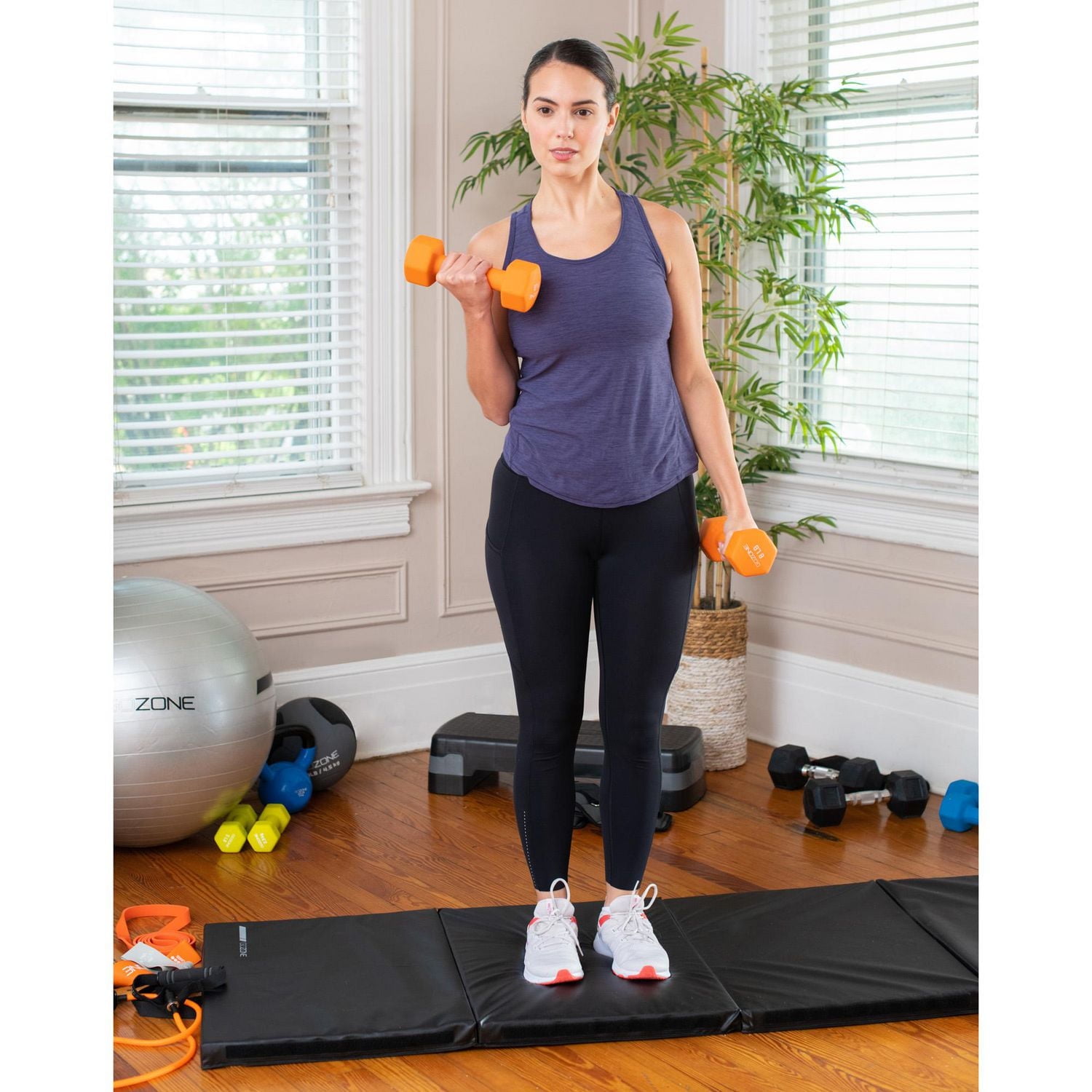 GoZone Neoprene Hex Dumbbell, No-roll design