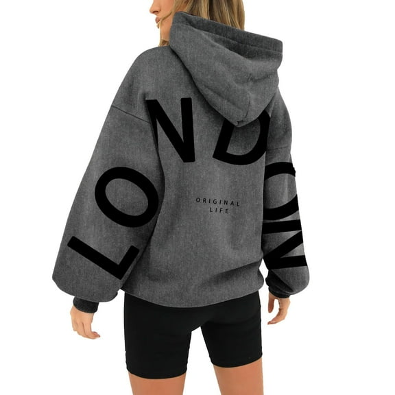 Elvqul Womens Sweatshirts Graphic Plus Size Hoodies Pullover Long Sleeve Tops for Women Soft